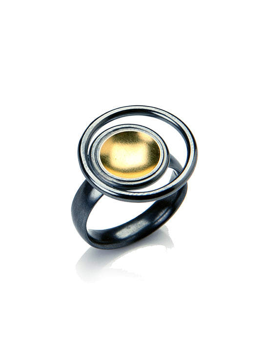 Black and Gold ring