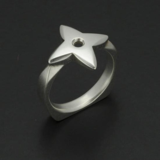 Silver Star Flower Ring