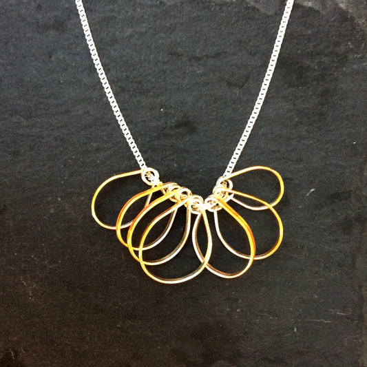 Silver and Vermeil Gold Hoop Pendant