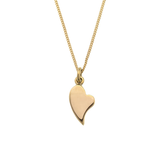Yellow gold 18ct heart pendant