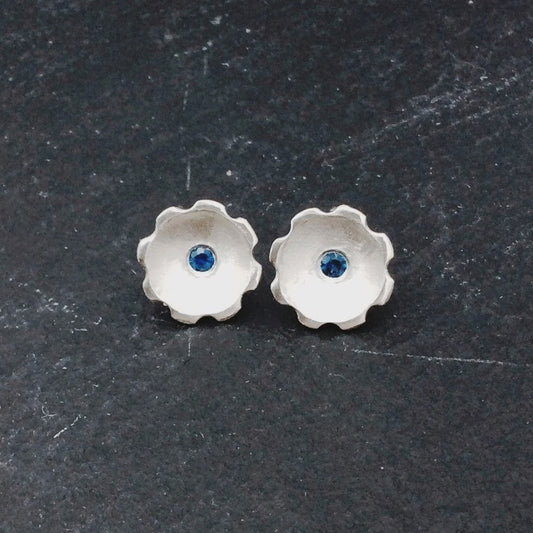 Silver Sapphire earrings