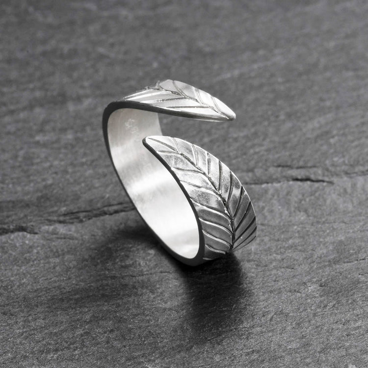 Frond Ring made in Argentium Silver